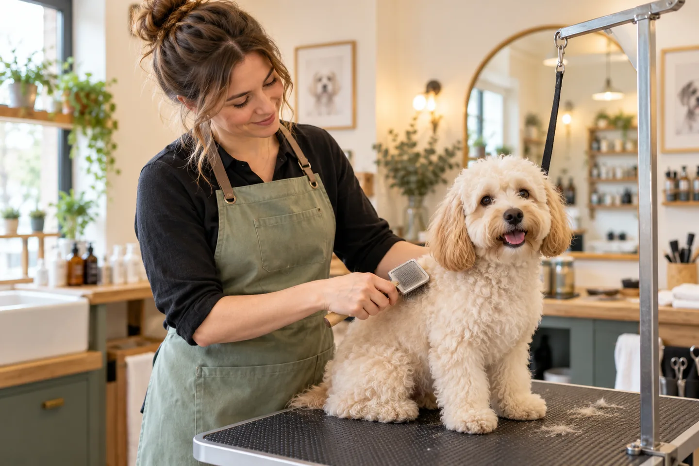 Pet grooming workspace